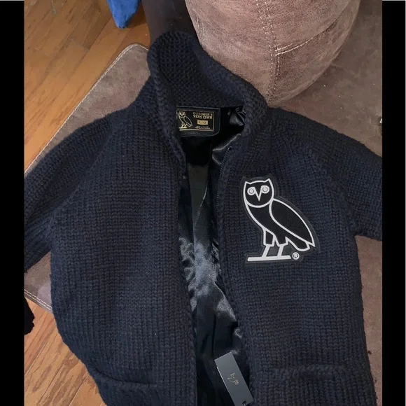 OVO Canadian Wool Knit Jacket Outerwear Black L NWT | Canadian Sweater Co. - Picture 4 of 4